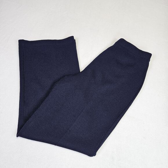 Y2K VTG St John Womens 12 Pants Santana Knit Pull On Cruise Collection Navy Blue - Picture 12 of 12